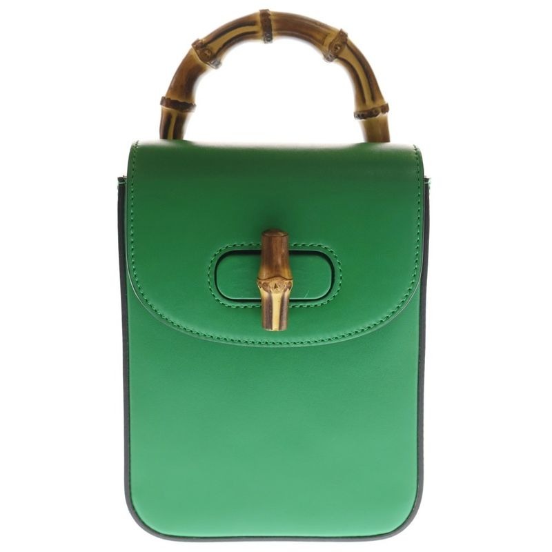 Gucci Bamboo Mini Bag 3-Way Shoulder Green