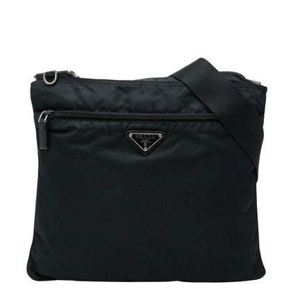 Prada Tessuto Crossbody Shoulder Bag Black Nylon