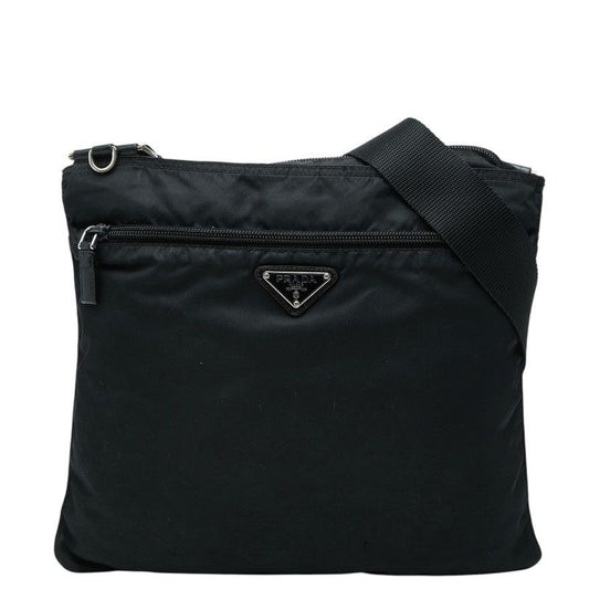 Prada Tessuto Crossbody Shoulder Bag Black Nylon