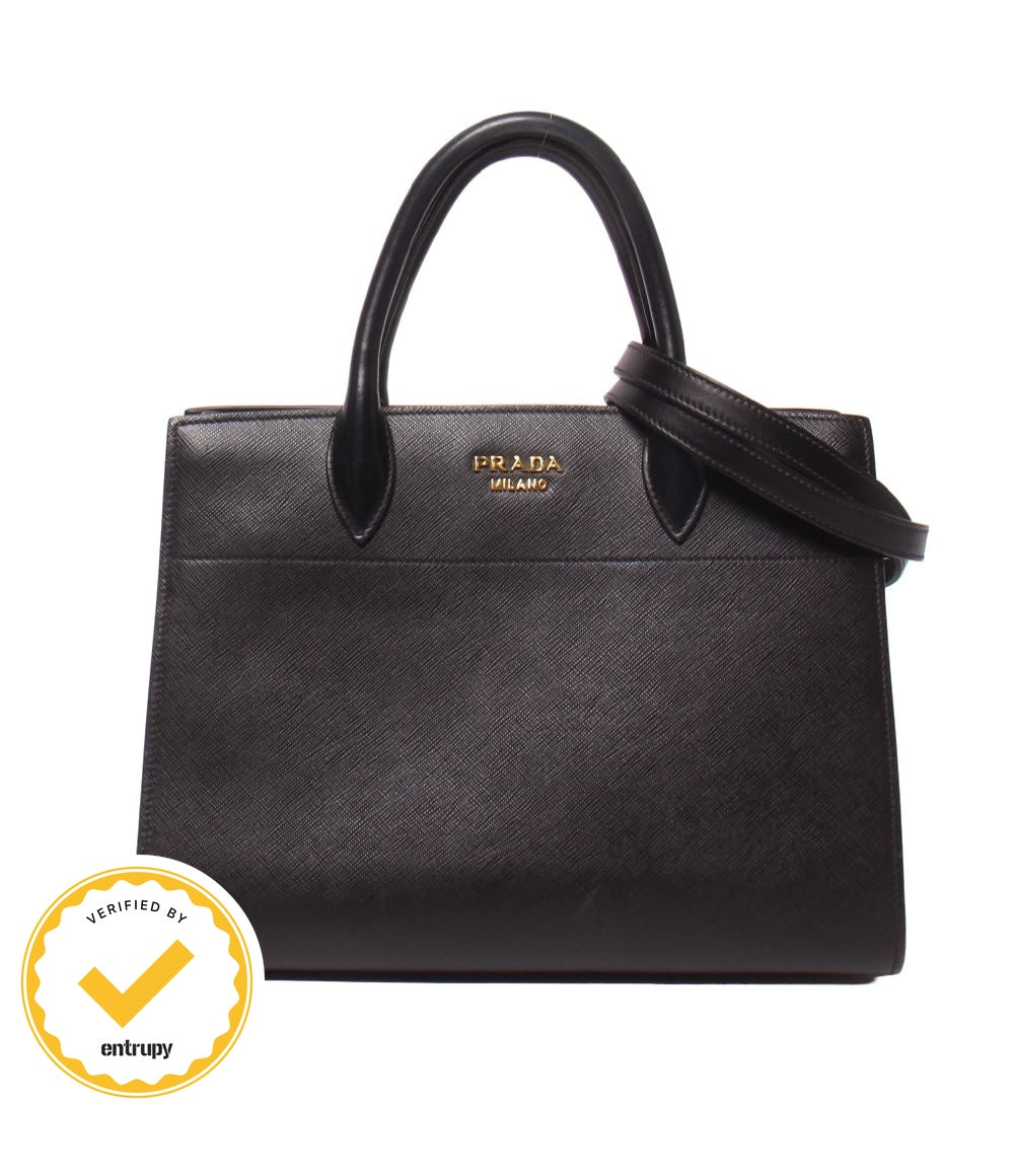 Prada 2-Way Shoulder Bag Crossbody Bibliotheque Saffiano