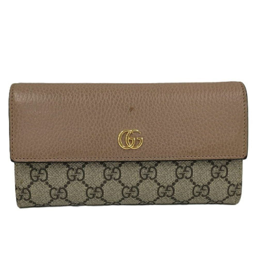 Gucci Bifold Wallet GG Supreme Bicolor Continental Leather