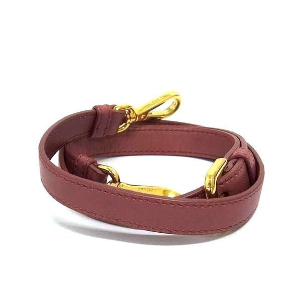 Prada Leather Shoulder Strap For Bags Pink Fn6332 — view 2