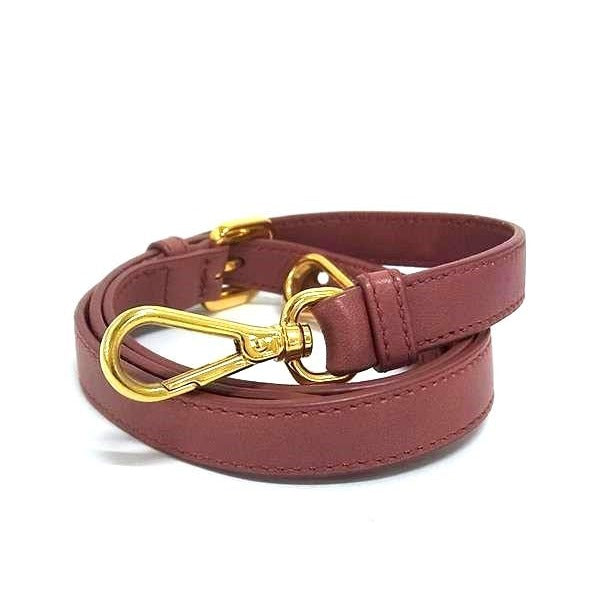 Prada Leather Shoulder Strap For Bags Pink Fn6332