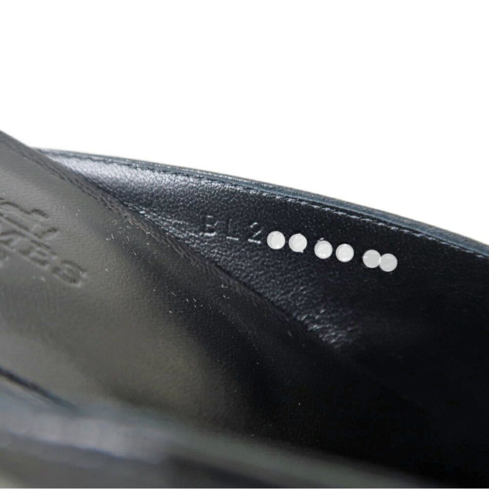Hermes Oz Mule 38 Black Silver Leather Shoes — view 9