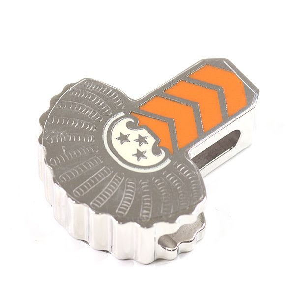 Hermes Scarf Ring Epaulette Metal Twilly Gaviroche Epaulettes Silver Orange