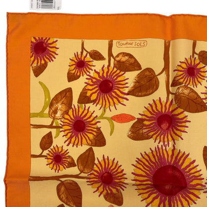 Hermes Scarf 100% Silk Tourne Sols Sunflower Orange — view 2
