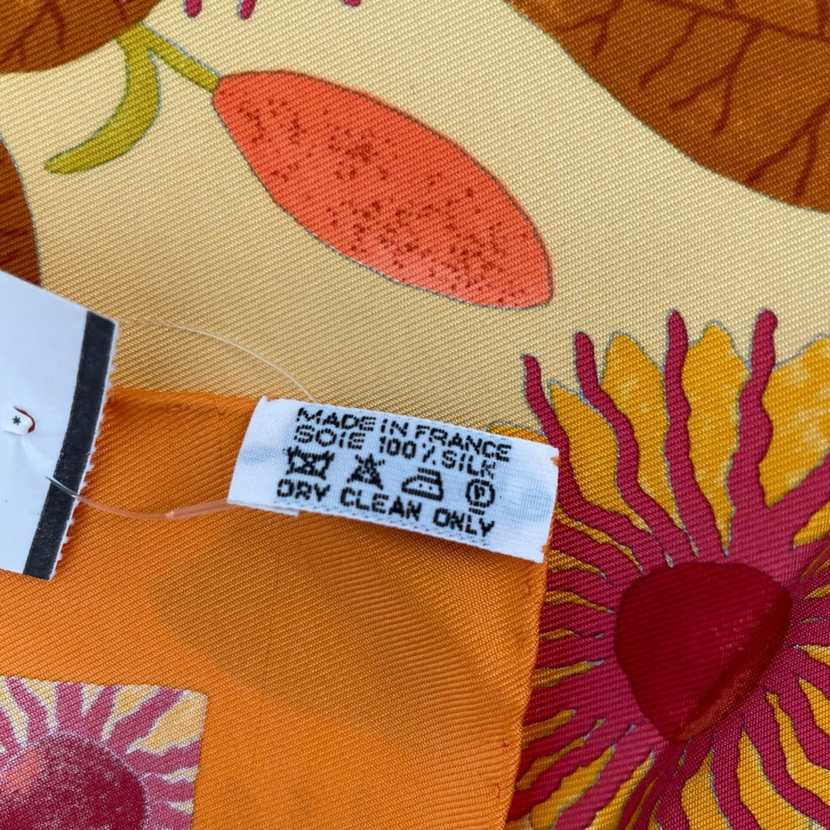 Hermes Scarf 100% Silk Tourne Sols Sunflower Orange — view 10