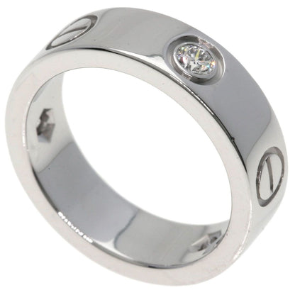 Cartier Love Ring Half Diamond 50 18K White Gold