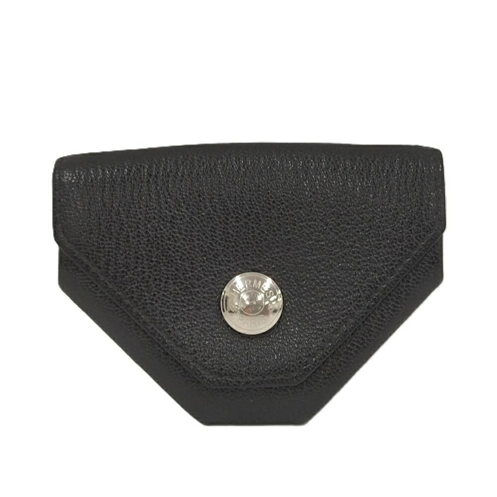 Hermes Levain Quatre Coin Case Black Chevre