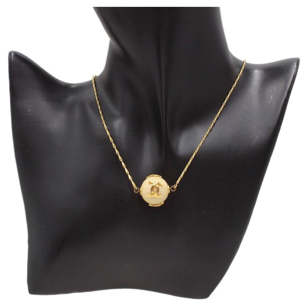 Chanel CC Logo Ball Motif Chain Necklace — view 3