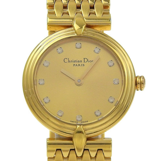 Dior Gold Plated Quartz Analog Display Dial Watch