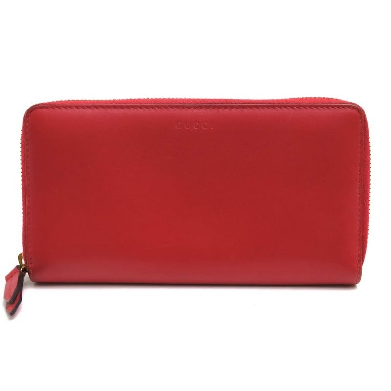 Gucci Long Wallet Women Leather Red with Coin Purse