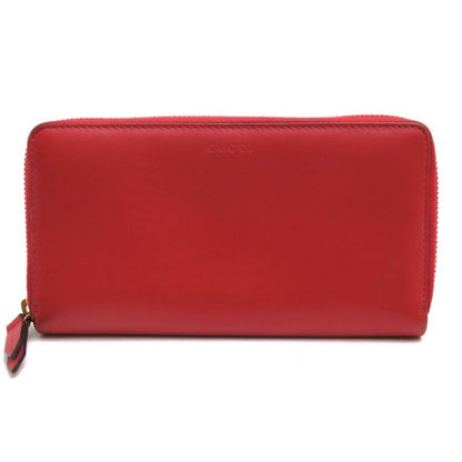 Gucci Long Wallet Women Leather Red with Coin Purse