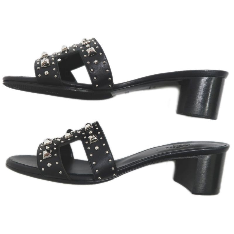 Hermes Oasis Studded Sandals Size 36 Black Apparel Shoes — view 4