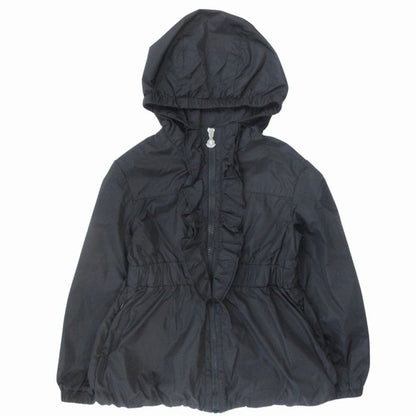 Moncler Cinabre Giubbotto Kids Frill Nylon Jacket Hood 130 cm Black