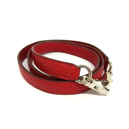 Hermes Togo Silver Hardware For Bolide Kelly Bag Shoulder Strap Red Db0002