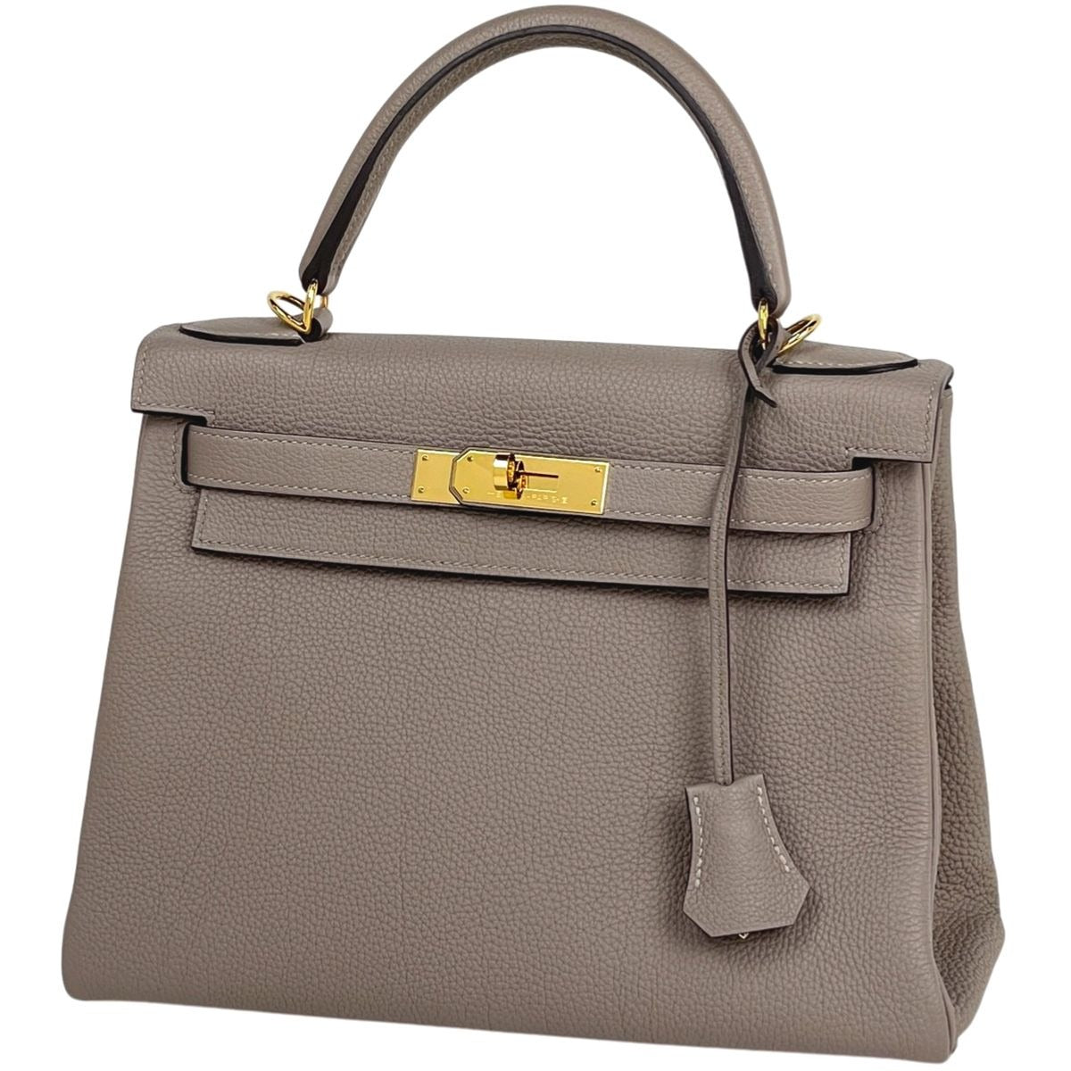 Hermes Kelly 28 Retourne 2-Way Shoulder Bag Togo Griasphalt