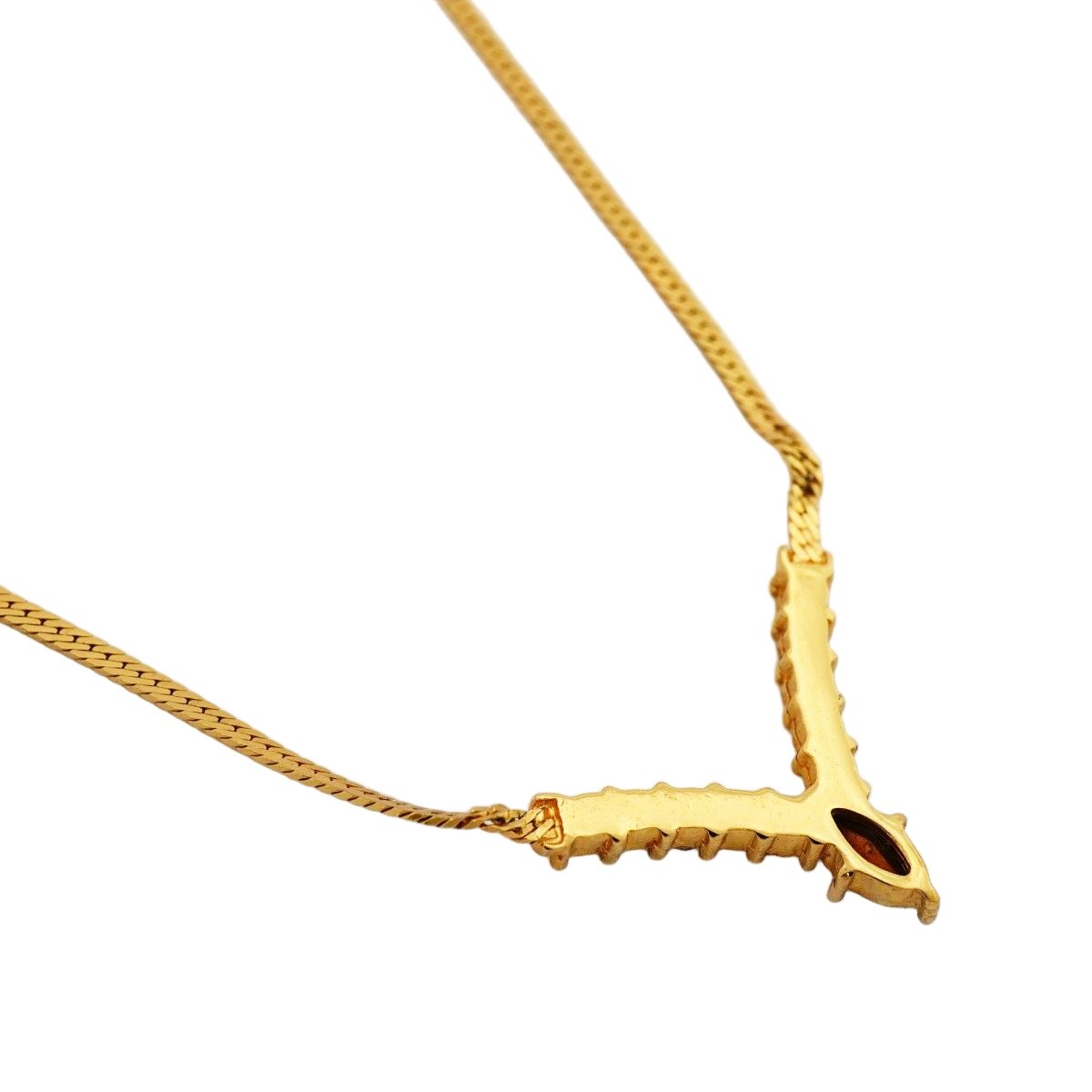 Dior Necklace Gold Plated Rhinestone — view 2