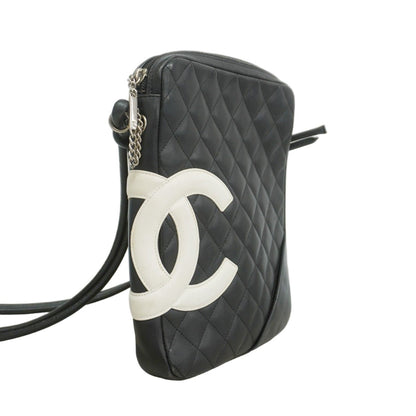 Chanel Shoulder Bag Cambon Lambskin Black Silver — view 2