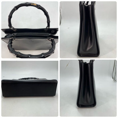 Gucci Handbag Bamboo Leather Black Formal Business Travel — view 10