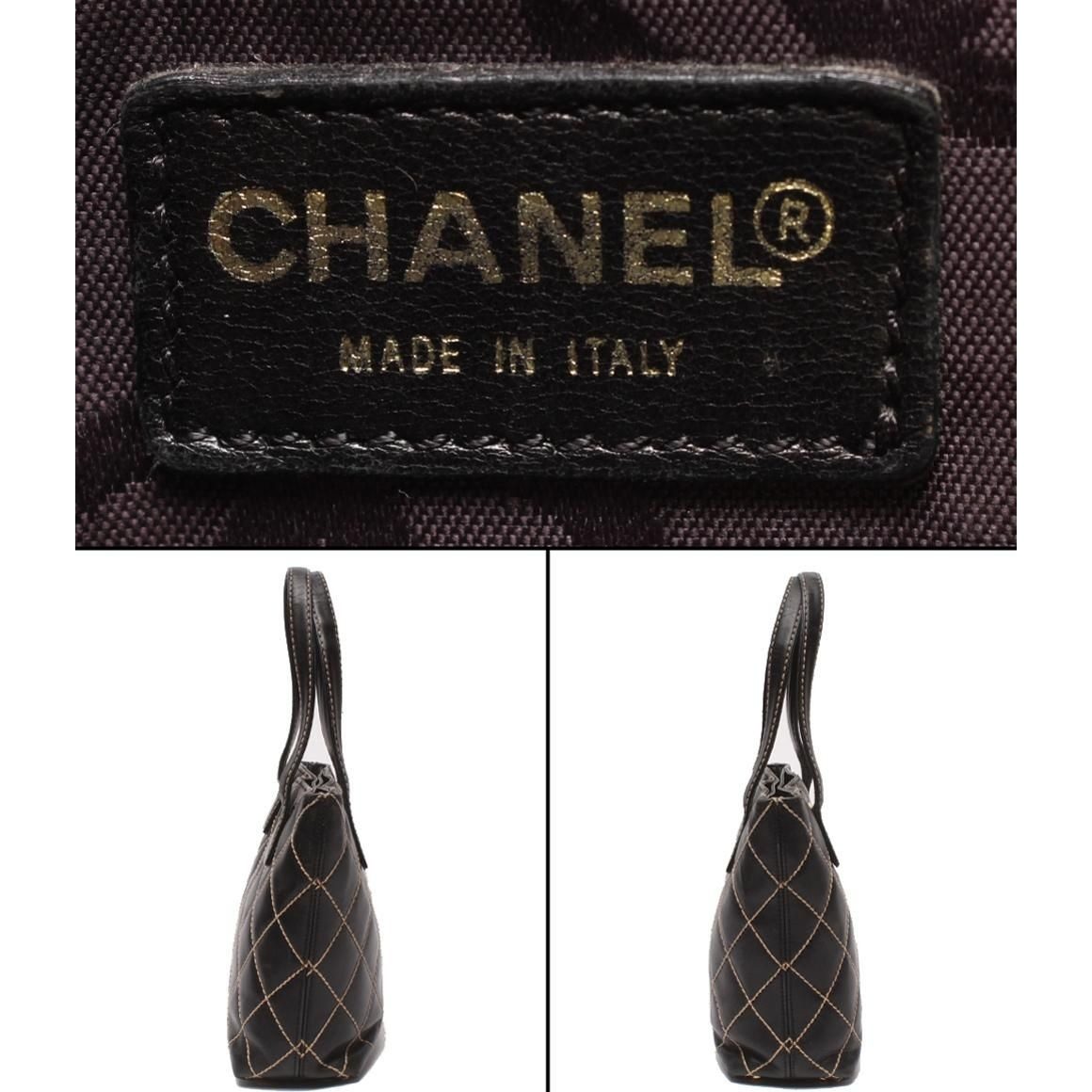 Chanel Tote Gold Wild Stitch CC Logo — view 4