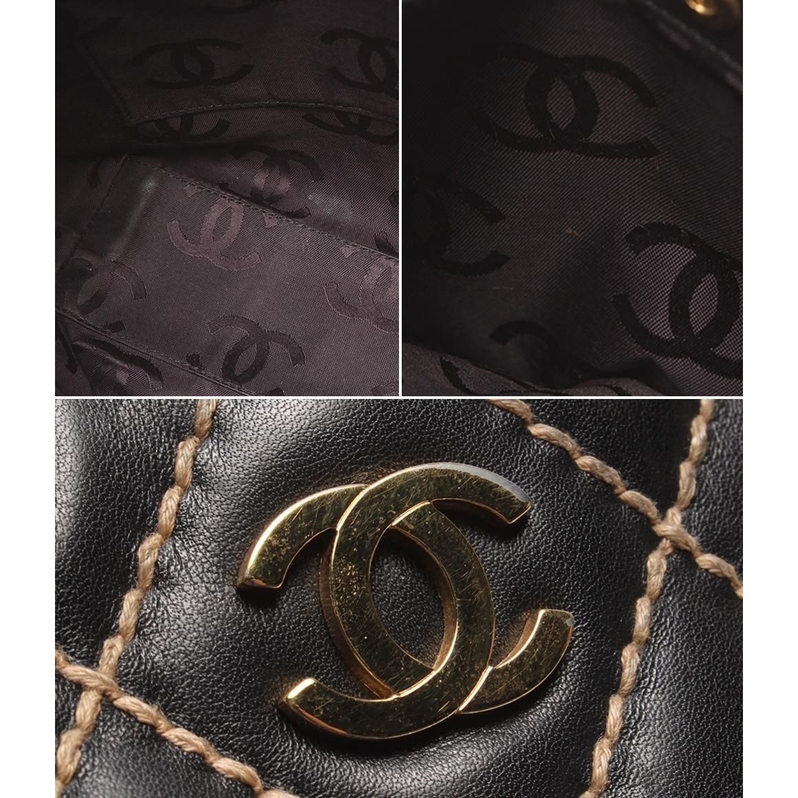 Chanel Tote Gold Wild Stitch CC Logo — view 7