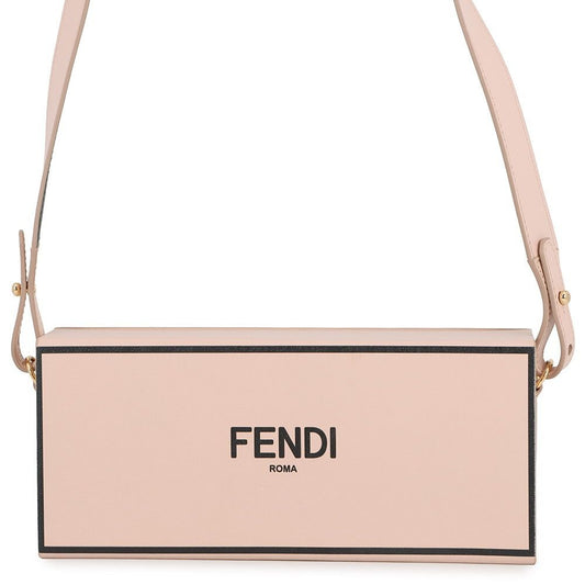 Fendi Shoulder Bag Box Oriental Logo Leather 2-Way