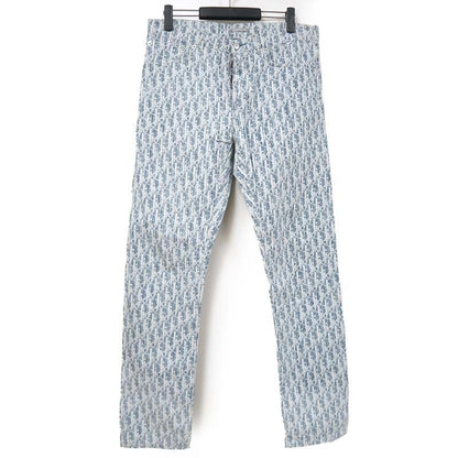 Dior Cotton Pants Oblique Size 30 Blue