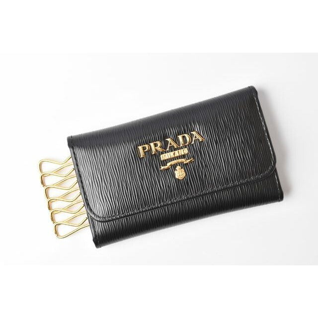 Prada Key Case Holder 6 Rings 1 Pg222 Vitello MOVE Shape Push Leather — view 3