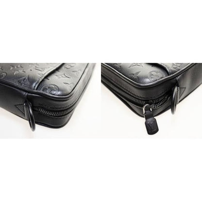 Louis Vuitton Trio Messenger Monogram Shadow Shoulder Bag Noir Black — view 4