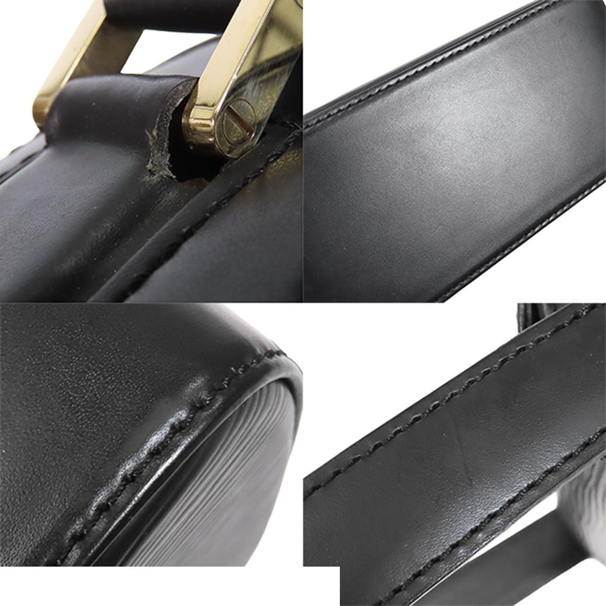 Louis Vuitton Buci Black Epi Leather Shoulder Bag — view 6