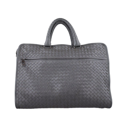 Bottega Veneta Intrecciato Gray Lambskin Handbag