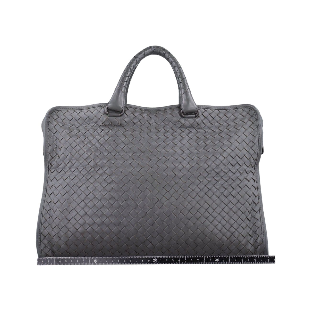 Bottega Veneta Intrecciato Gray Lambskin Handbag — view 2