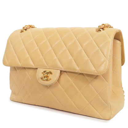 Chanel Chain Beige Gold Lambskin Quilted Double Face 30 Shoulder Bag — view 2