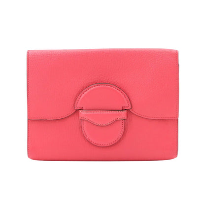 Hermes Portfolio Wallet Bifold Chevre Pink Silver