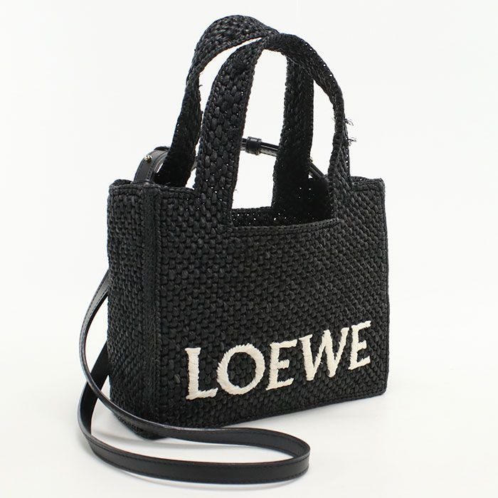 Loewe Tote Mini 2-Way Font Basket Raffia Leather