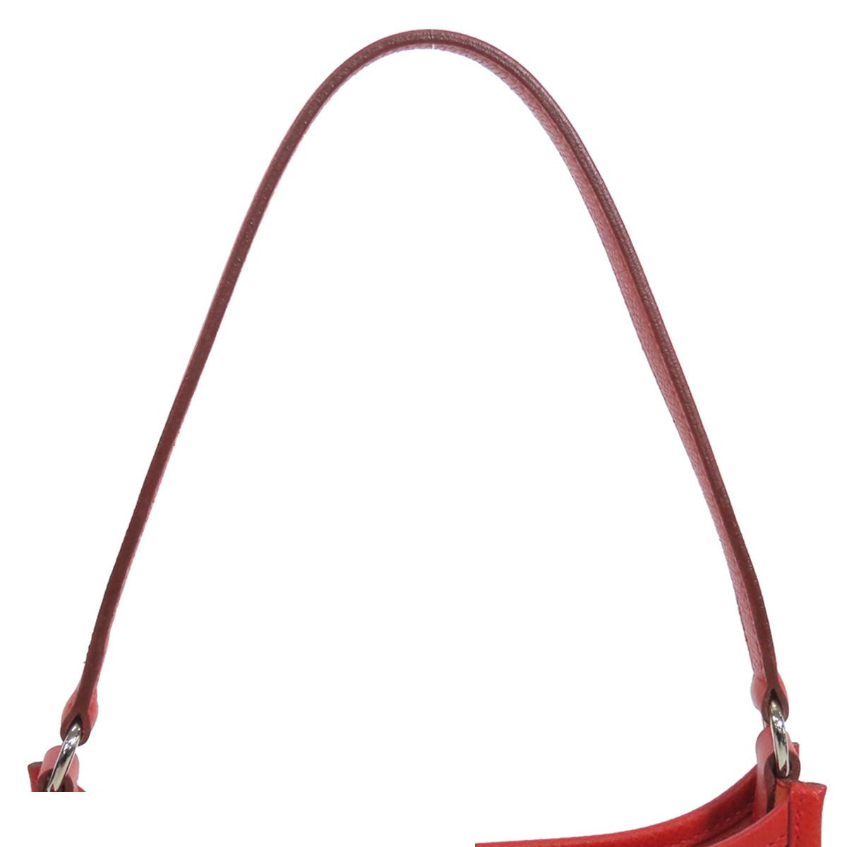 Hermes Evelyne TPM Rouge Garance Silver Epsom Shoulder Bag — view 4