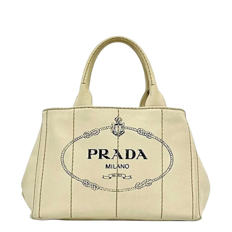 Prada Tote Canapa Ivory White 1 Bg439