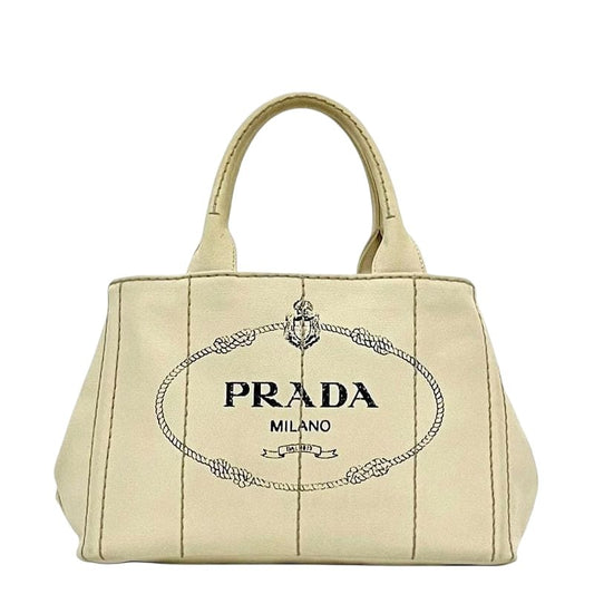 Prada Tote Canapa Ivory White 1 Bg439