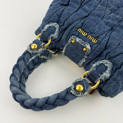 Miu Miu Shoulder Bag Blue Denim Vintage — view 15