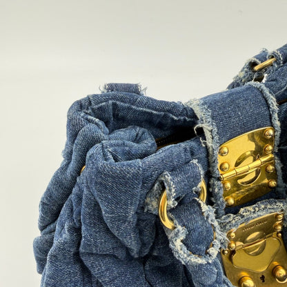 Miu Miu Shoulder Bag Blue Denim Vintage — view 6
