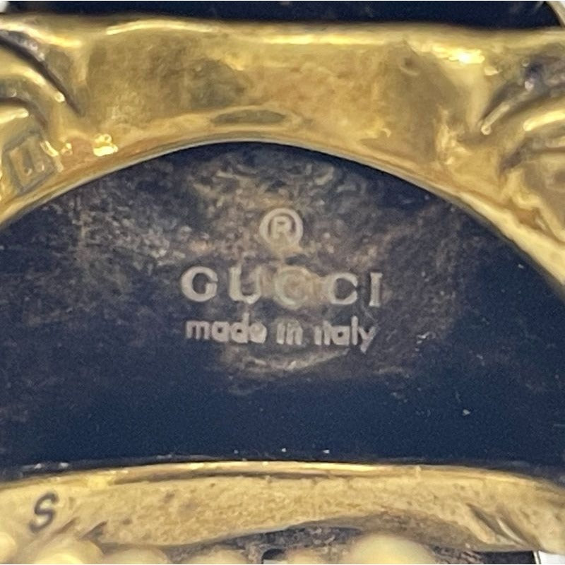 Gucci Flower Cocktail Ring S White Stones And GP — view 10