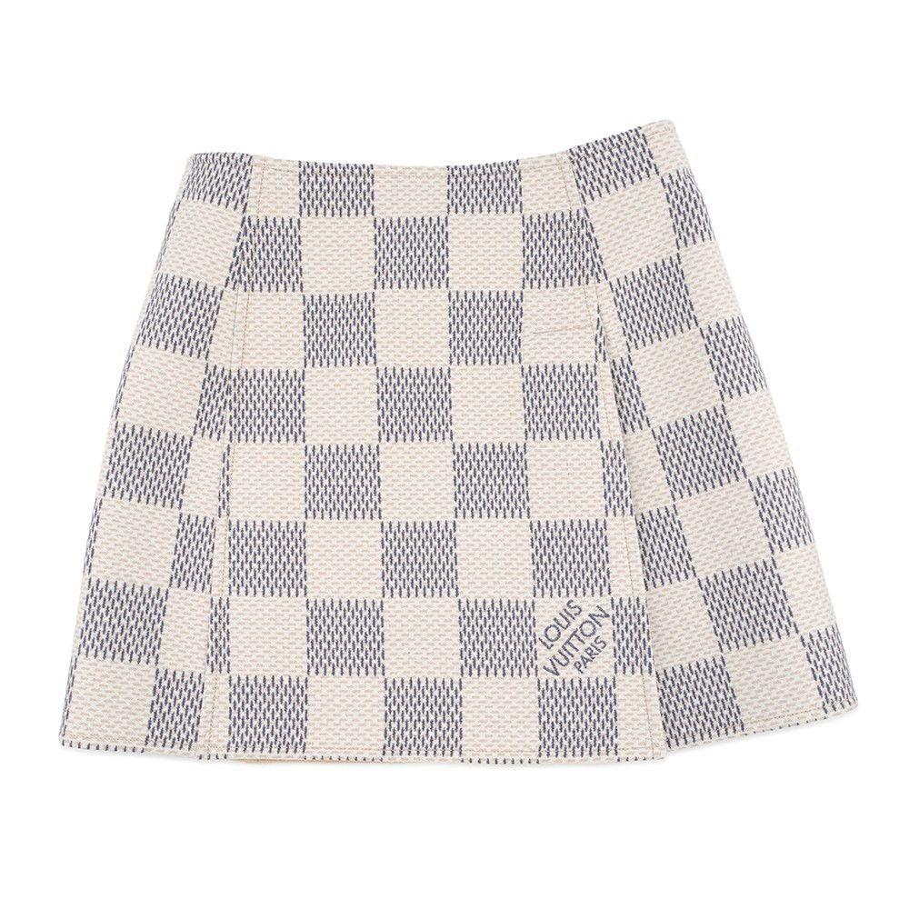 Louis Vuitton Skirt Damier Azur 40 White Gray