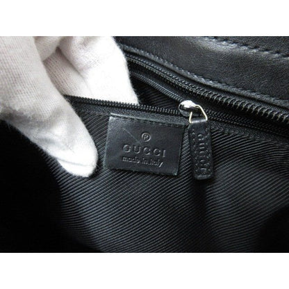 Gucci Tote 002 1119 Beige Black GG Canvas Leather — view 10