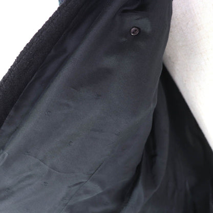 Chanel Vintage Wool 100% CC Logo Button Tweed Jacket Skirt Suit Black Green — view 5
