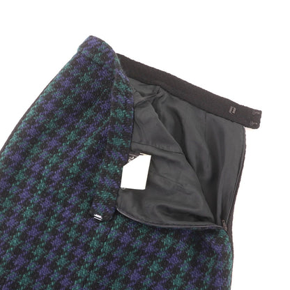 Chanel Vintage Wool 100% CC Logo Button Tweed Jacket Skirt Suit Black Green — view 10