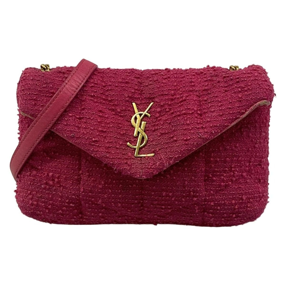 Saint Laurent Paris Shoulder Bag Pink Chain