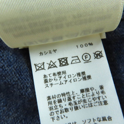 Hermes 24 AW 4 H2600 D1 100% Cashmere Circle Logo Short Sleeve Knit Navy 40 — view 8