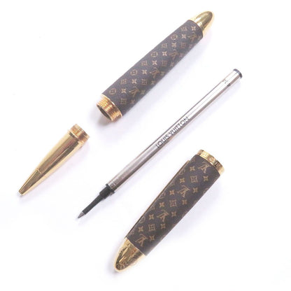 Louis Vuitton Ballpoint Pen Monogram Brown Gold — view 2