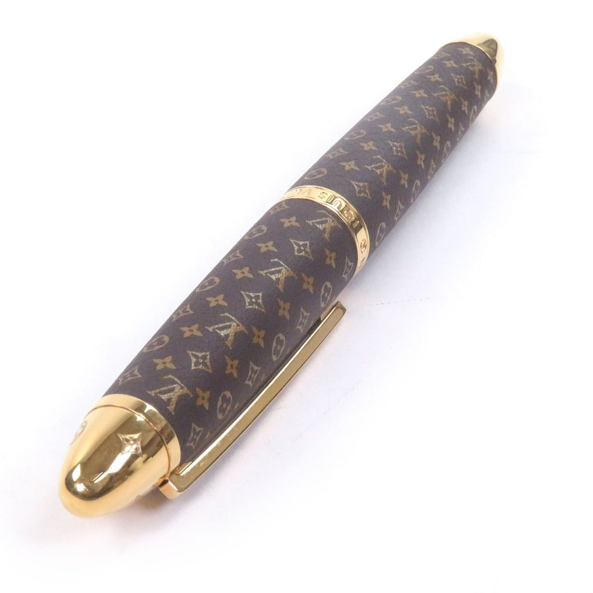 Louis Vuitton Ballpoint Pen Monogram Brown Gold — view 3